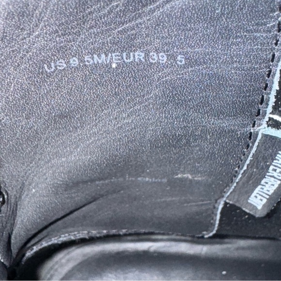 Vince Litton Black Leather Combat Chelsea waterproof Boots 9.5 - Picture 9 of 9